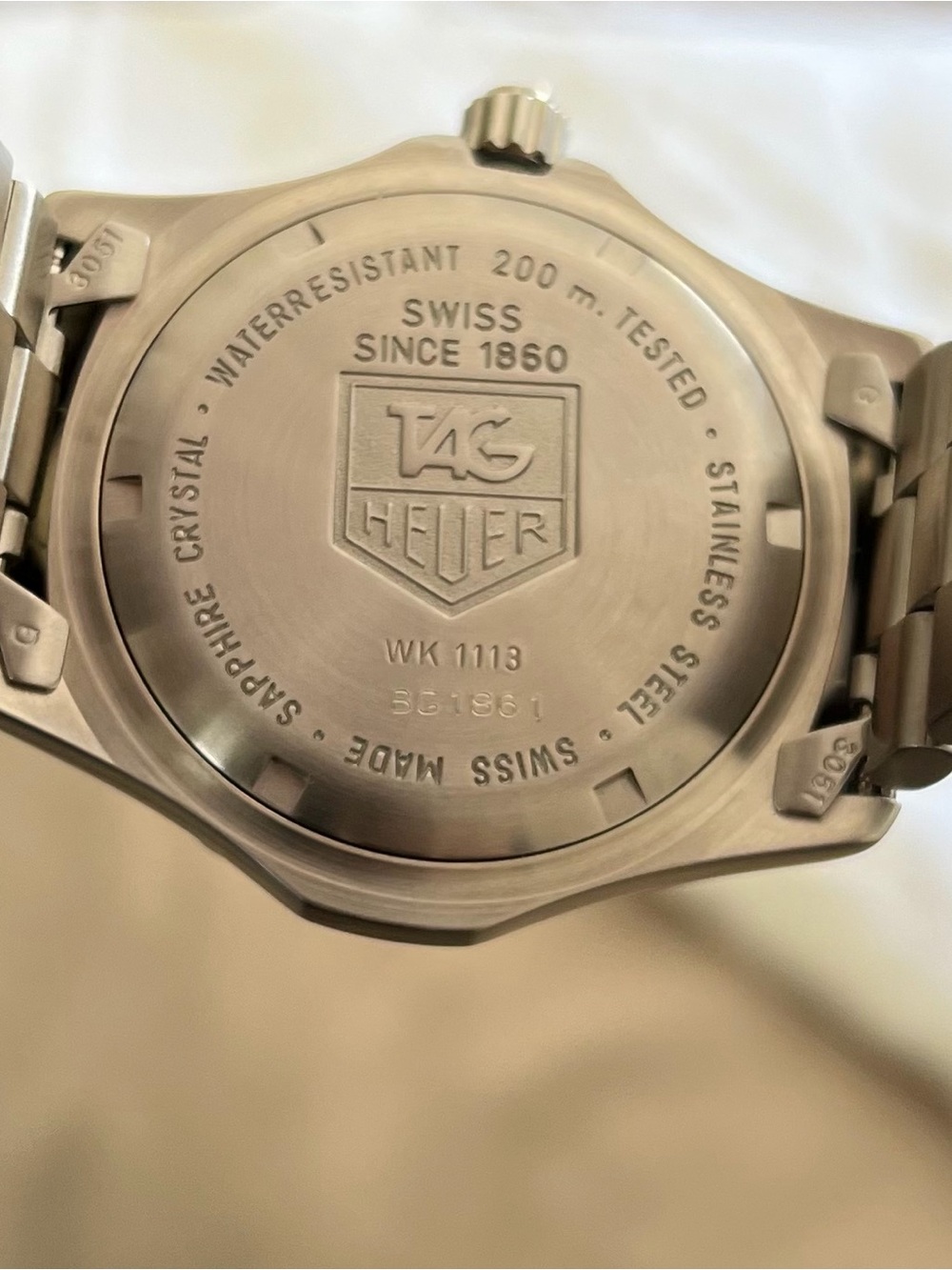 Tag Heuer Silver Stainless Steel Watch with Blue Dial - Picture 2 of 8